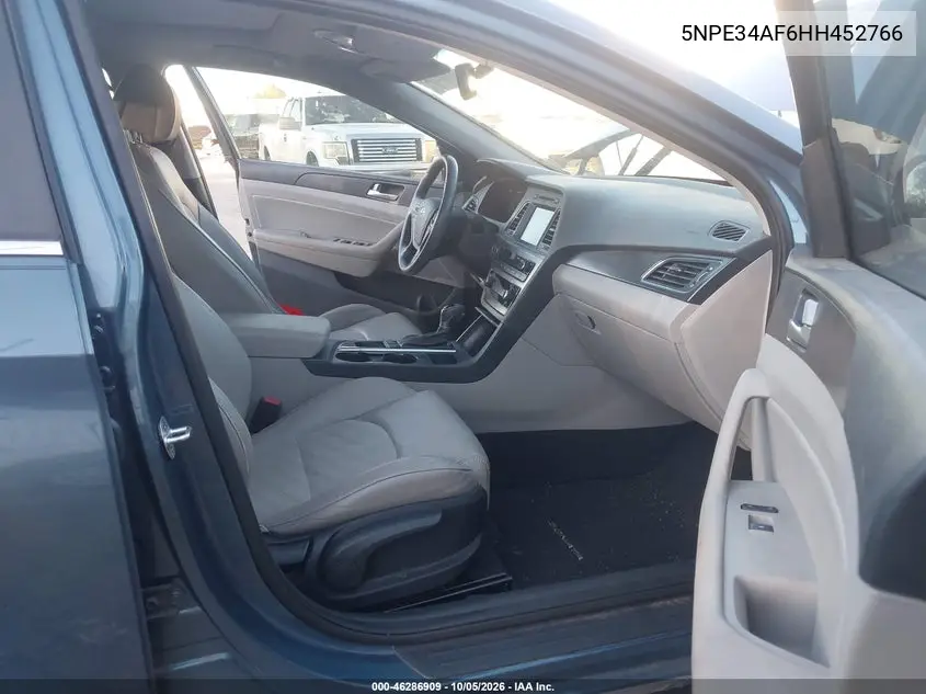 2017 HYUNDAI SONATA VIN 5NPE34AF6HH452766 — фото 5