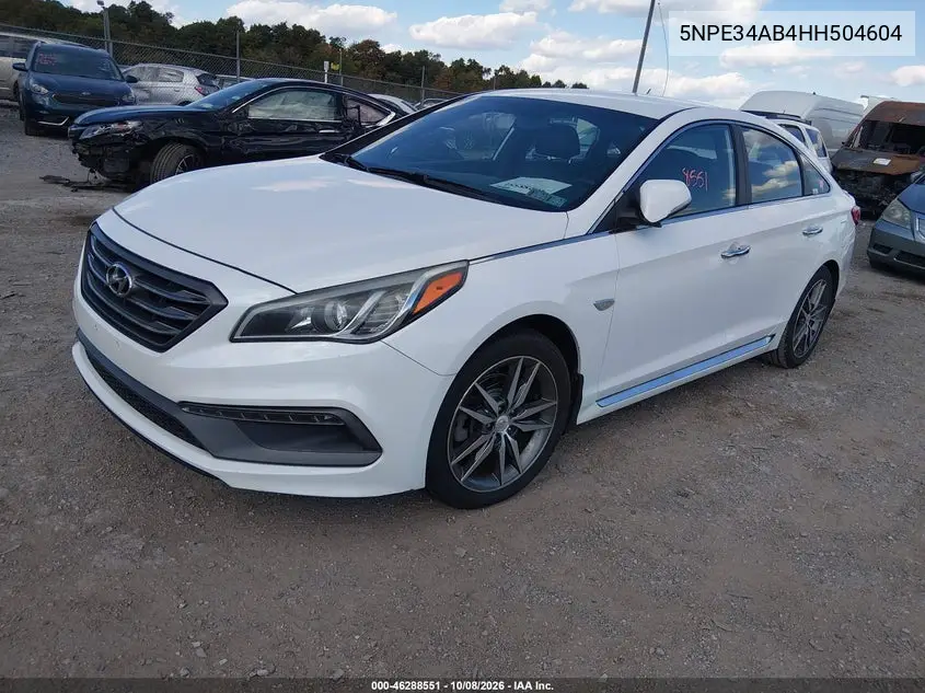 2017 HYUNDAI SONATA VIN 5NPE34AB4HH504604 — фото 2