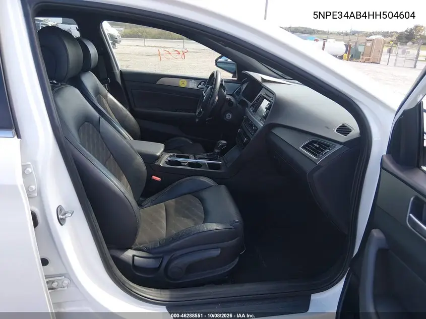 2017 HYUNDAI SONATA VIN 5NPE34AB4HH504604 — фото 5