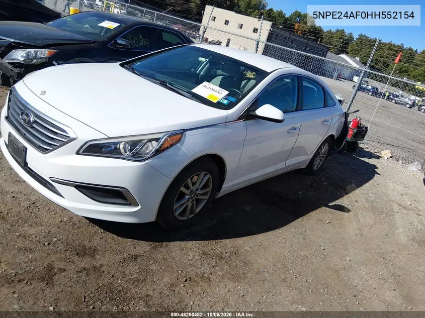 2017 HYUNDAI SONATA VIN 5NPE24AF0HH552154 — фото 2