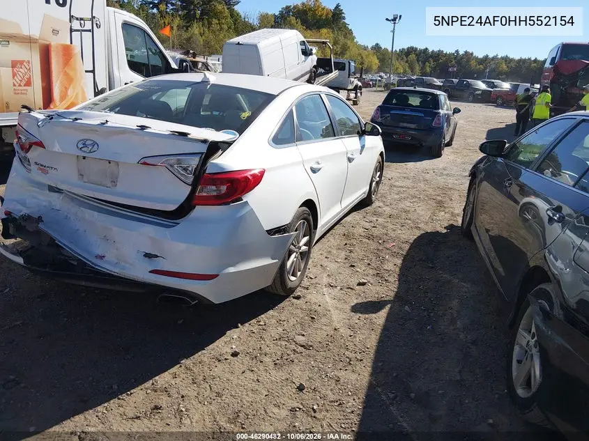 2017 HYUNDAI SONATA VIN 5NPE24AF0HH552154 — фото 4