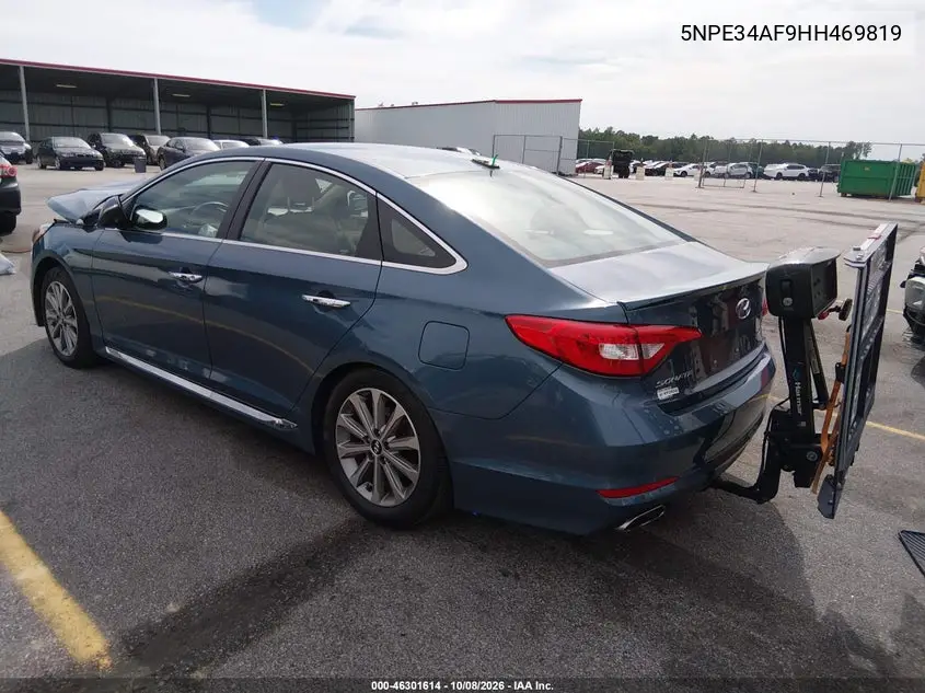 2017 HYUNDAI SONATA VIN 5NPE34AF9HH469819 — фото 3