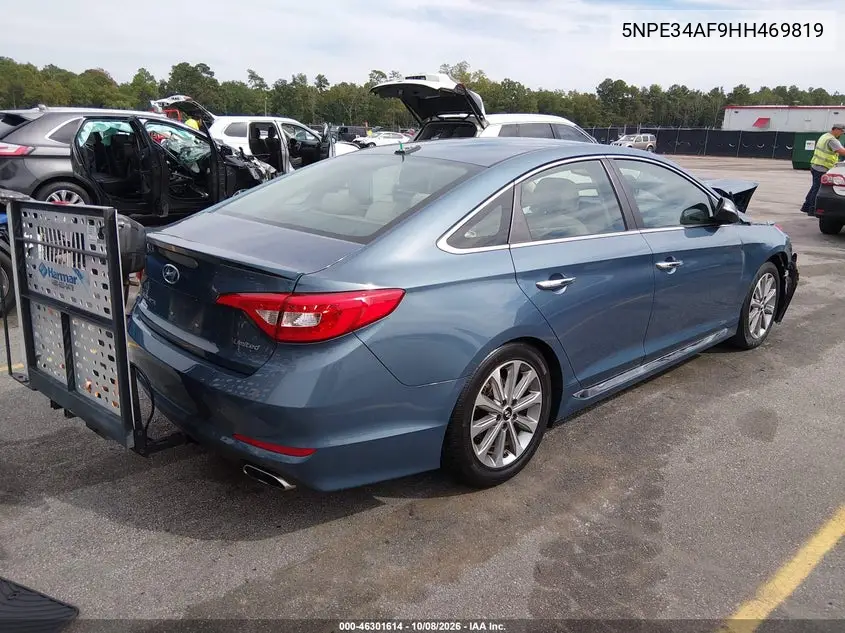 2017 HYUNDAI SONATA VIN 5NPE34AF9HH469819 — фото 4