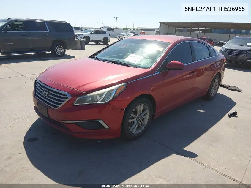 2017 HYUNDAI SONATA VIN 5NPE24AF1HH536965 — фото 2