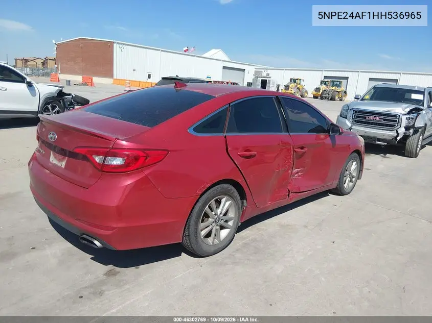 2017 HYUNDAI SONATA VIN 5NPE24AF1HH536965 — фото 4