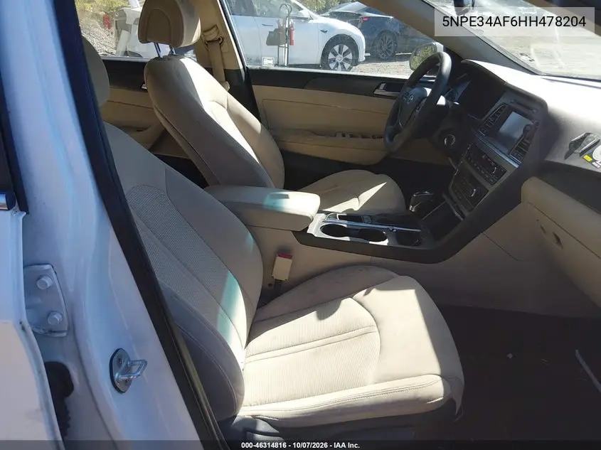 2017 HYUNDAI SONATA VIN 5NPE34AF6HH478204 — фото 5