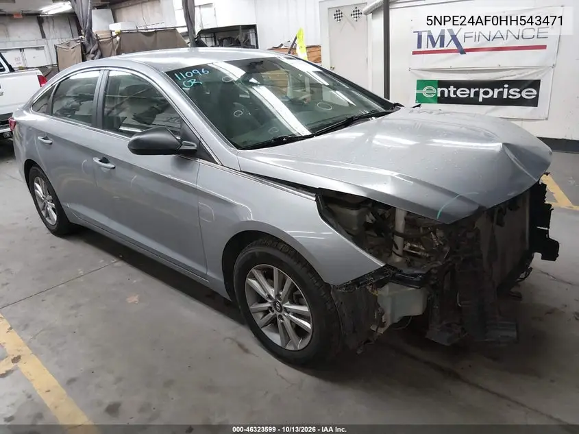 HYUNDAI SONATA 2017, VIN 5NPE24AF0HH543471