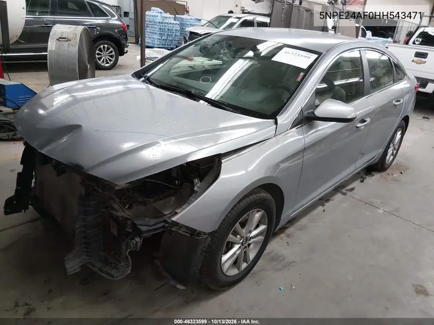 2017 HYUNDAI SONATA VIN 5NPE24AF0HH543471 — фото 2