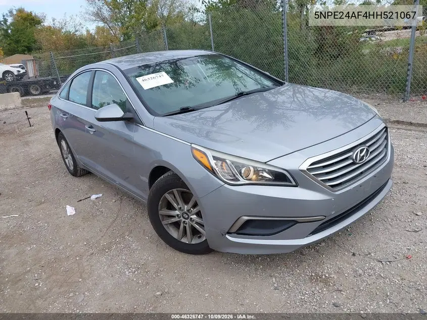 HYUNDAI SONATA 2017, VIN 5NPE24AF4HH521067