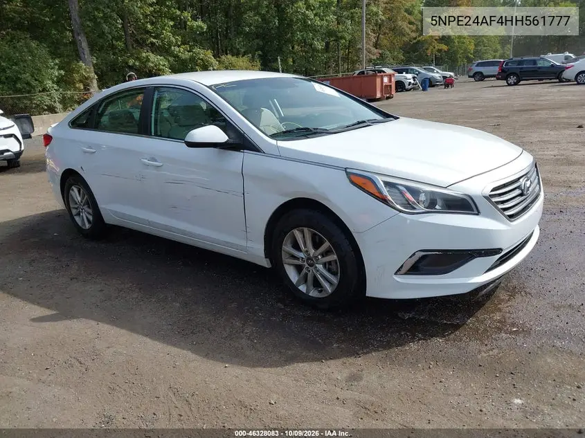 HYUNDAI SONATA 2017, VIN 5NPE24AF4HH561777