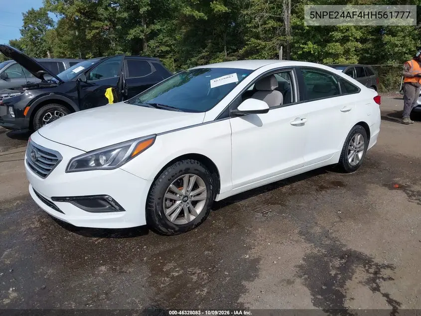 2017 HYUNDAI SONATA VIN 5NPE24AF4HH561777 — фото 2