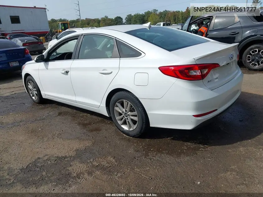 2017 HYUNDAI SONATA VIN 5NPE24AF4HH561777 — фото 3