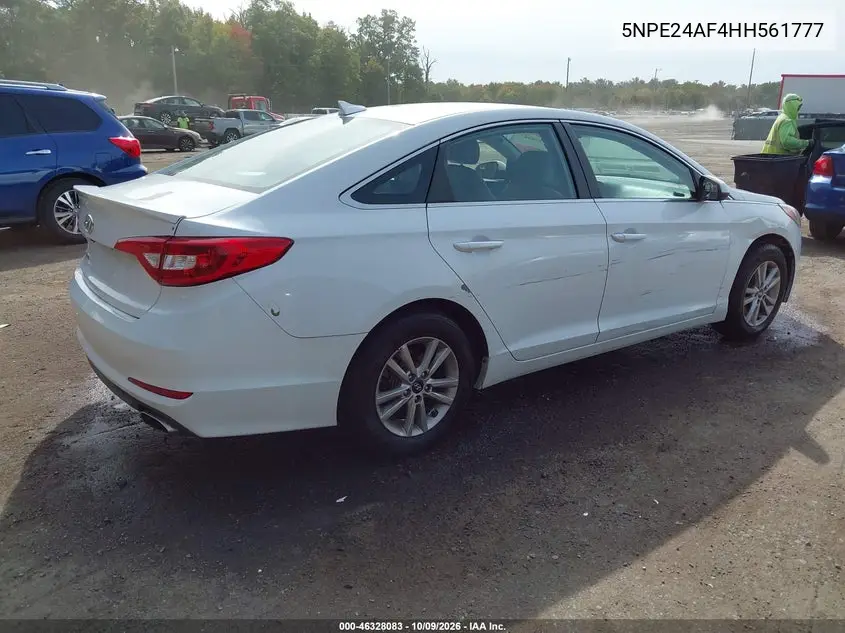 2017 HYUNDAI SONATA VIN 5NPE24AF4HH561777 — фото 4