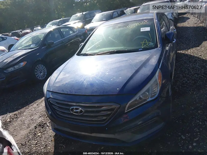 2017 HYUNDAI SONATA VIN 5NPE34AF1HH570627 — фото 11