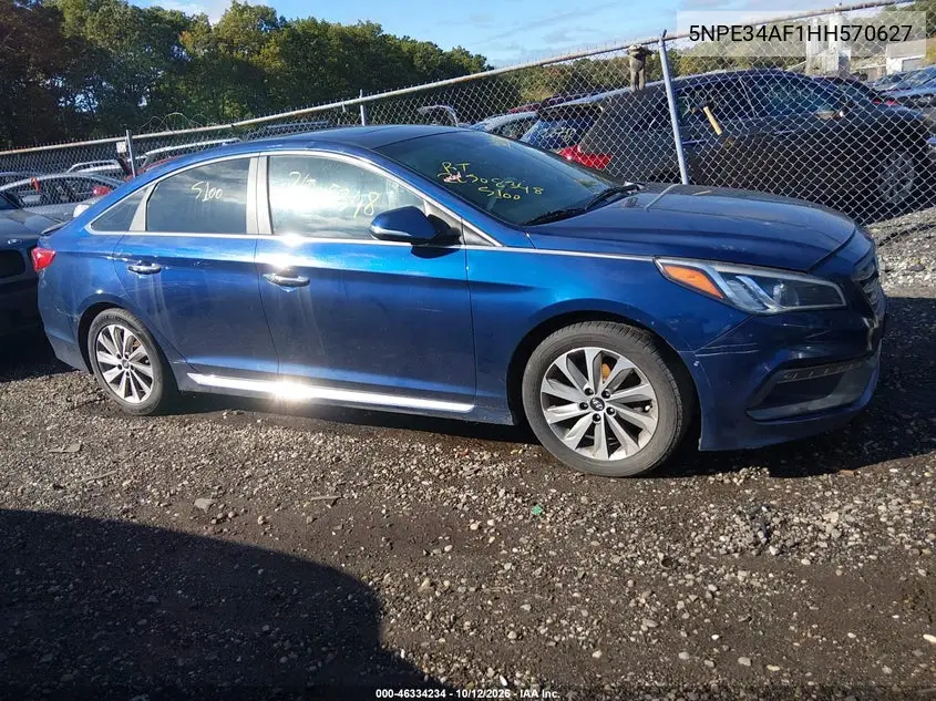 2017 HYUNDAI SONATA VIN 5NPE34AF1HH570627 — фото 12