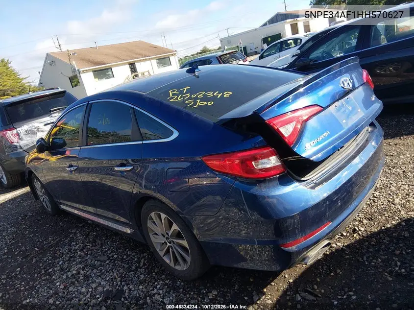 2017 HYUNDAI SONATA VIN 5NPE34AF1HH570627 — фото 13