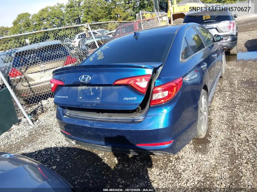 2017 HYUNDAI SONATA VIN 5NPE34AF1HH570627 — фото 15