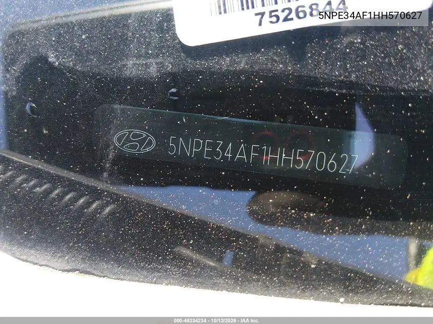 2017 HYUNDAI SONATA VIN 5NPE34AF1HH570627 — фото 16