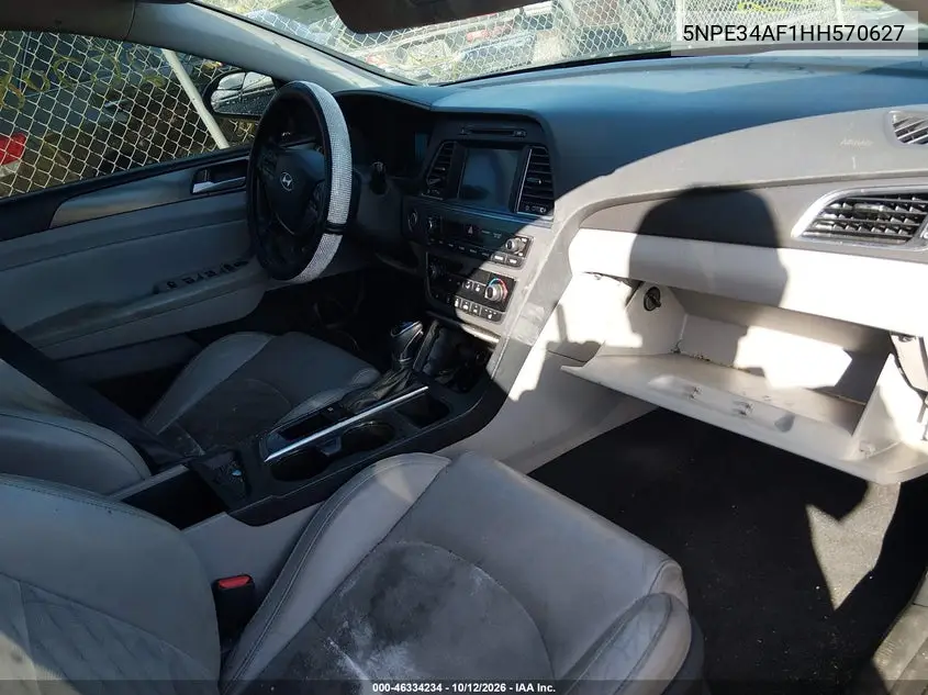 2017 HYUNDAI SONATA VIN 5NPE34AF1HH570627 — фото 5