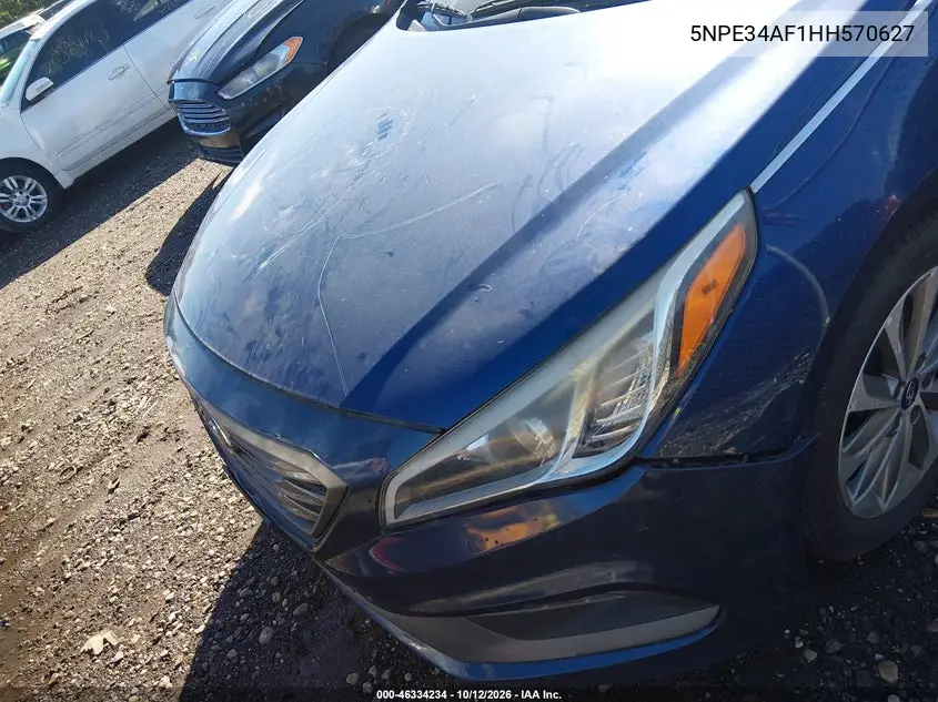 2017 HYUNDAI SONATA VIN 5NPE34AF1HH570627 — фото 6