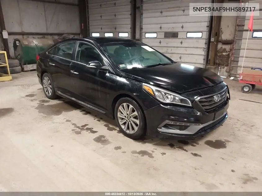 HYUNDAI SONATA 2017, VIN 5NPE34AF9HH589717