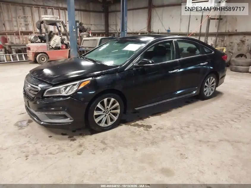 2017 HYUNDAI SONATA VIN 5NPE34AF9HH589717 — фото 2