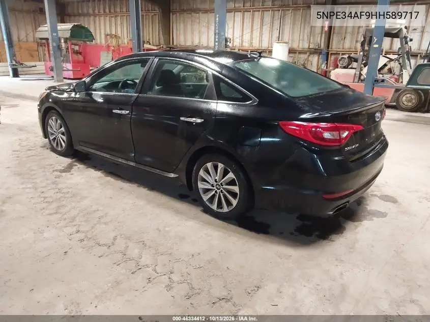 2017 HYUNDAI SONATA VIN 5NPE34AF9HH589717 — фото 3