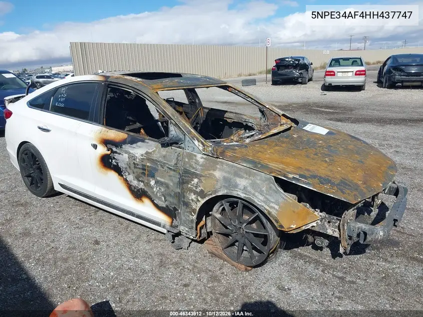 HYUNDAI SONATA 2017, VIN 5NPE34AF4HH437747