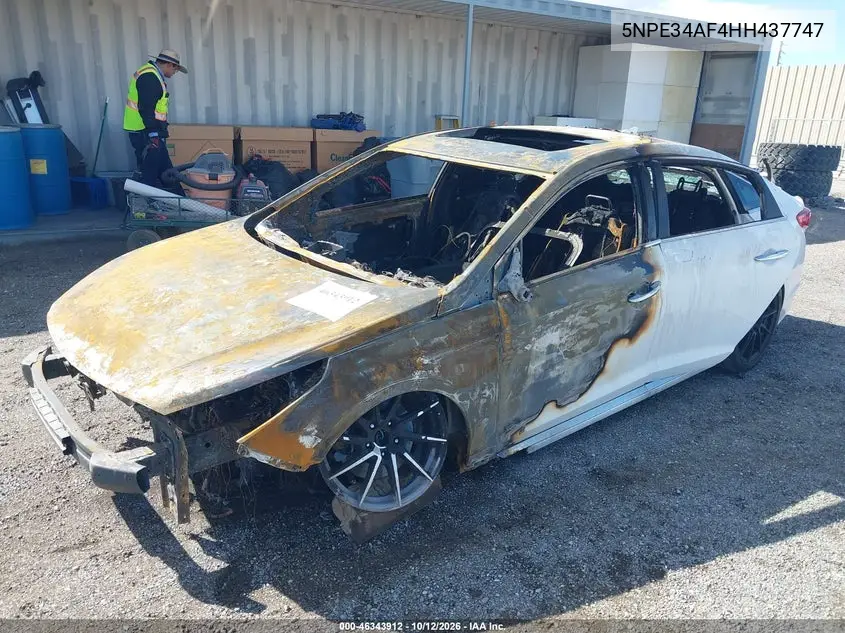 2017 HYUNDAI SONATA VIN 5NPE34AF4HH437747 — фото 2