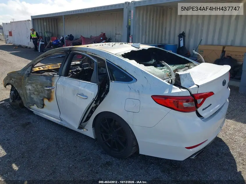 2017 HYUNDAI SONATA VIN 5NPE34AF4HH437747 — фото 3