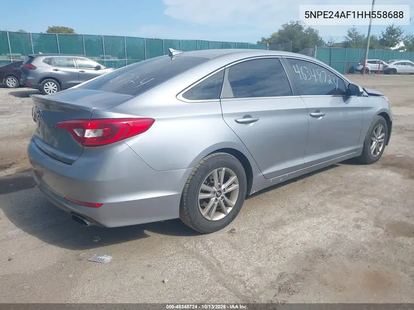 2017 HYUNDAI SONATA VIN 5NPE24AF1HH558688 — фото 4