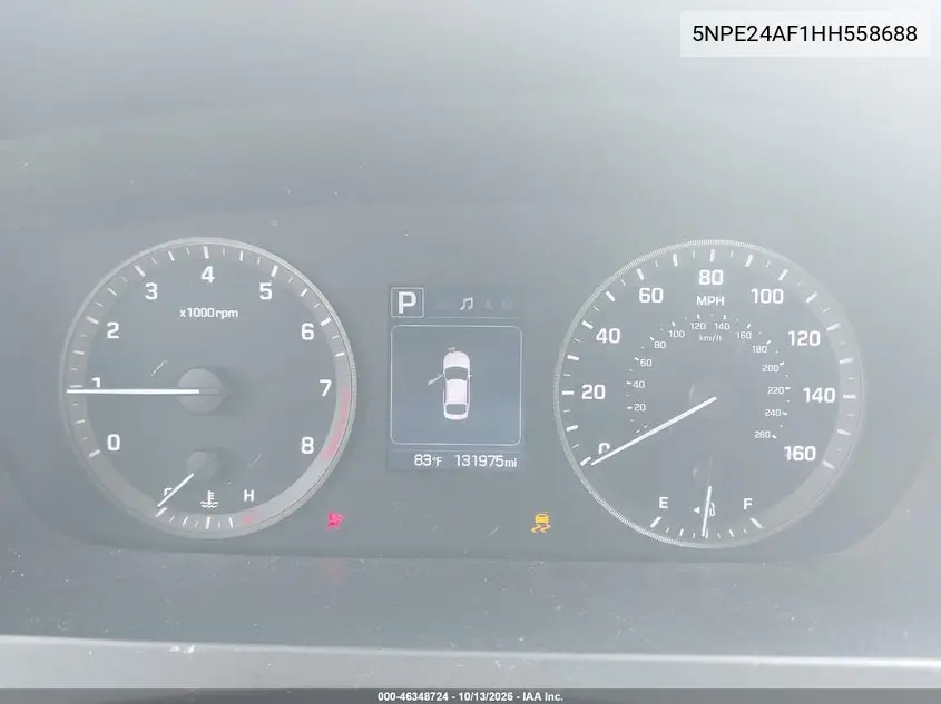 2017 HYUNDAI SONATA VIN 5NPE24AF1HH558688 — фото 7