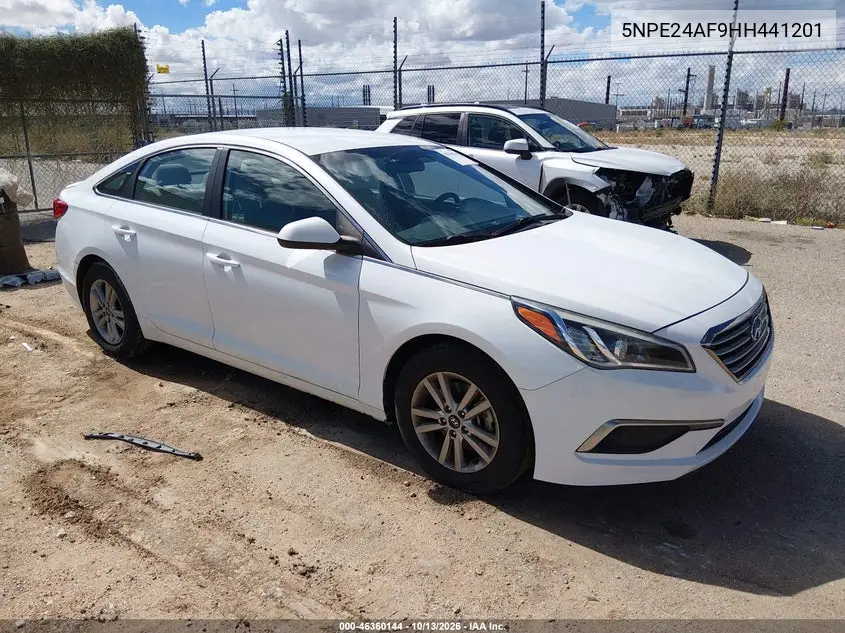 HYUNDAI SONATA 2017, VIN 5NPE24AF9HH441201