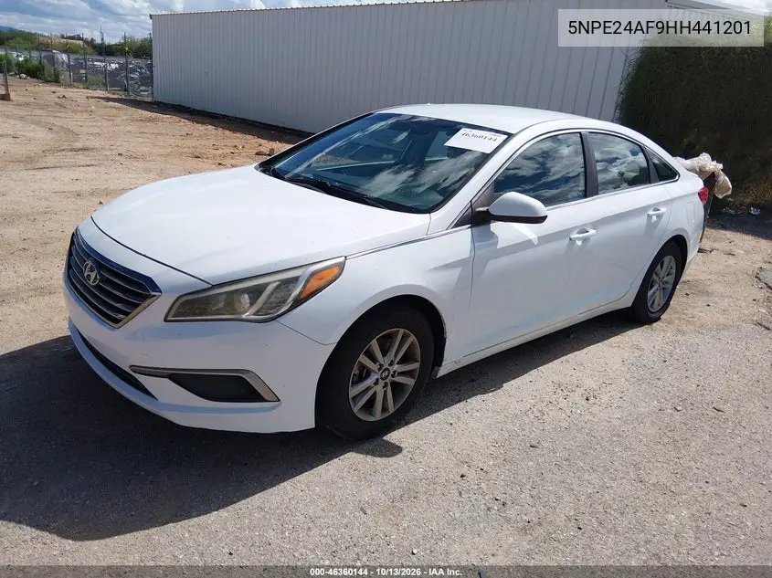 2017 HYUNDAI SONATA VIN 5NPE24AF9HH441201 — фото 2