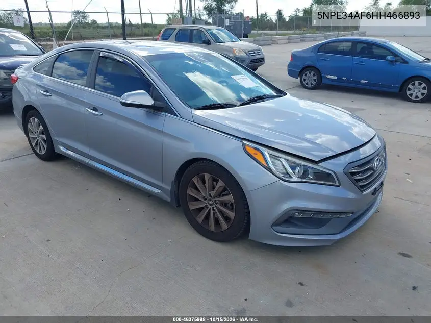 HYUNDAI SONATA 2017, VIN 5NPE34AF6HH466893