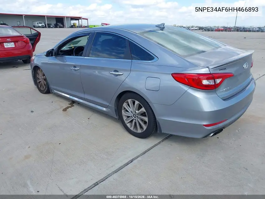 2017 HYUNDAI SONATA VIN 5NPE34AF6HH466893 — фото 3