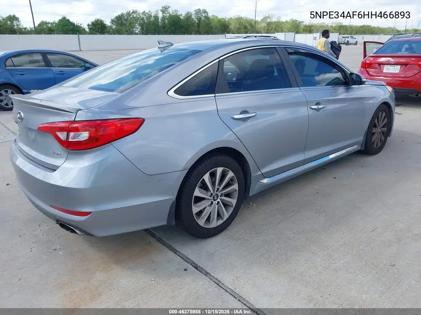 2017 HYUNDAI SONATA VIN 5NPE34AF6HH466893 — фото 4