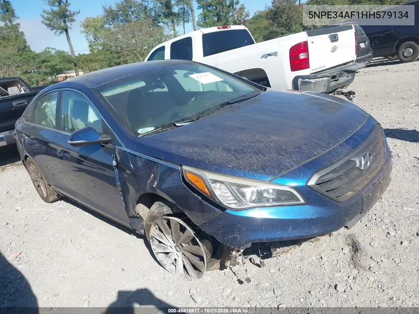 HYUNDAI SONATA 2017, VIN 5NPE34AF1HH579134