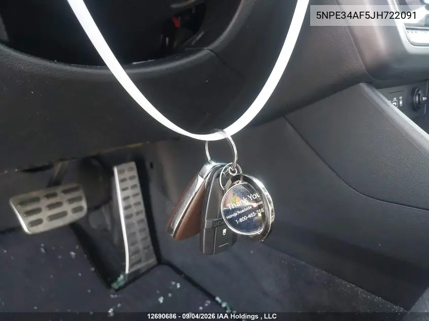 2018 HYUNDAI SONATA VIN 5NPE34AF5JH722091 — фото 10