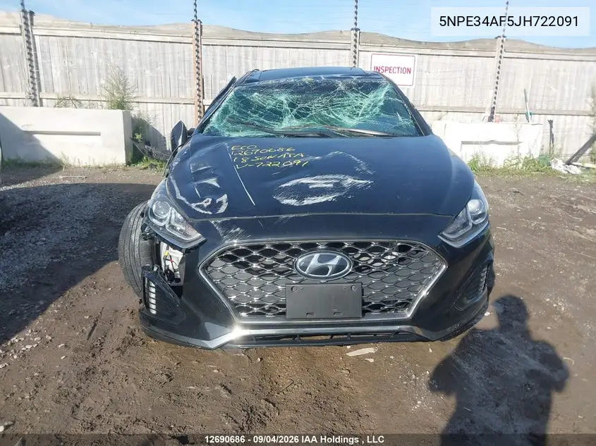 2018 HYUNDAI SONATA VIN 5NPE34AF5JH722091 — фото 11