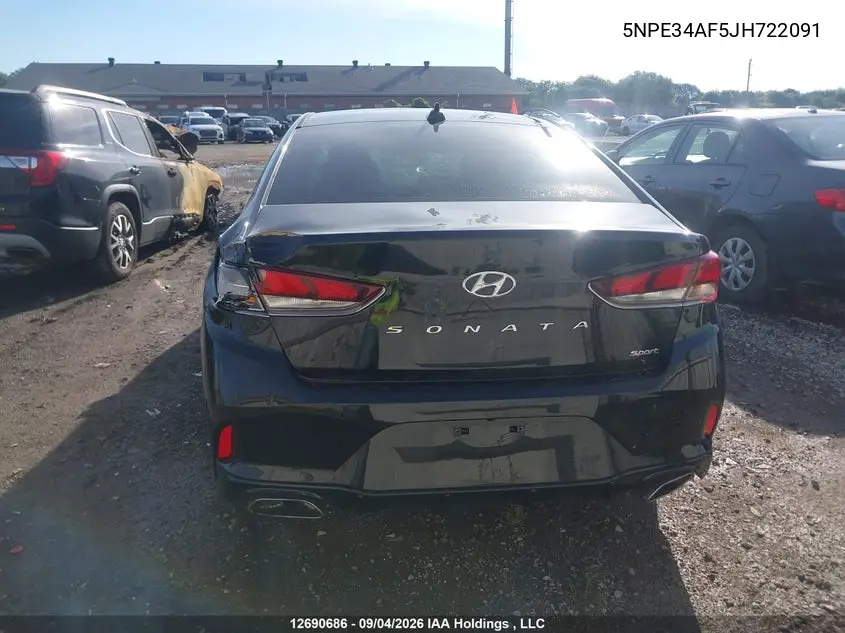 2018 HYUNDAI SONATA VIN 5NPE34AF5JH722091 — фото 15
