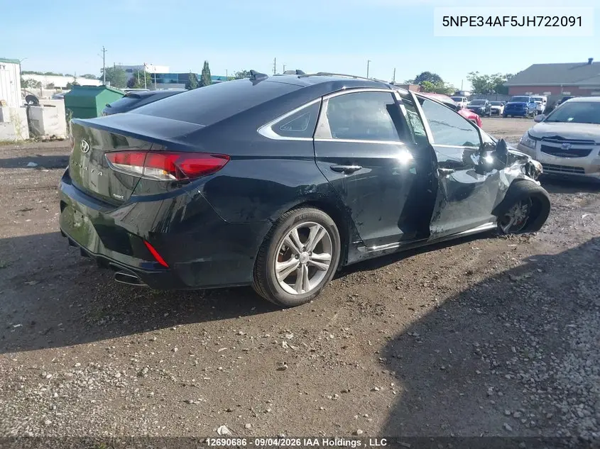 2018 HYUNDAI SONATA VIN 5NPE34AF5JH722091 — фото 4