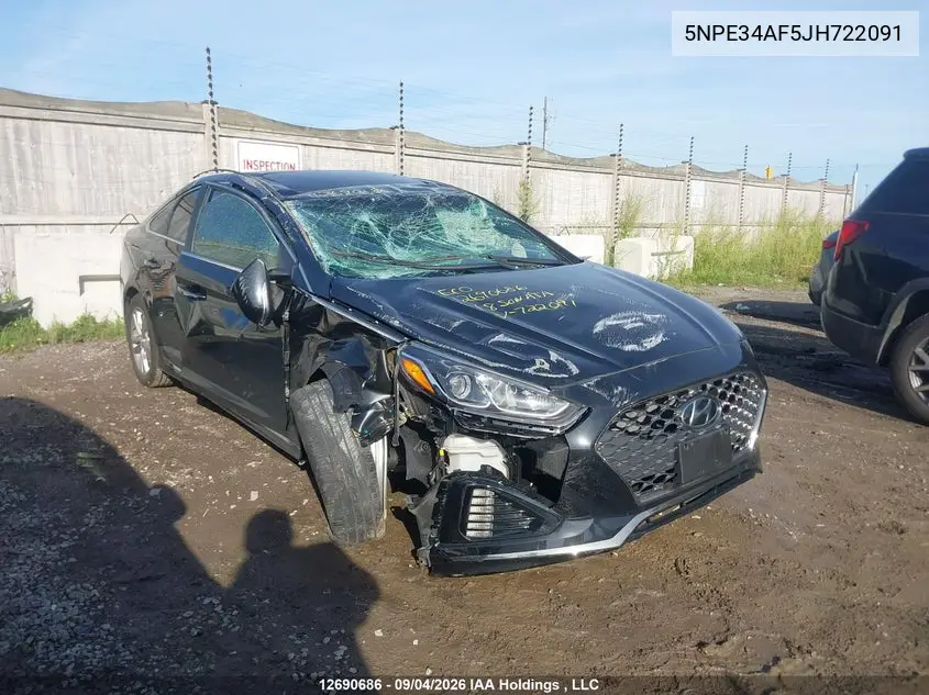 2018 HYUNDAI SONATA VIN 5NPE34AF5JH722091 — фото 6