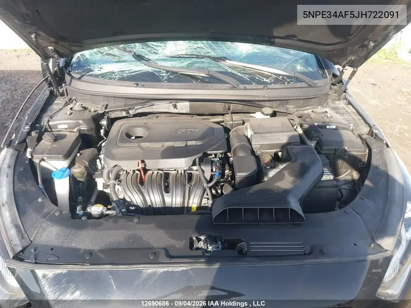 2018 HYUNDAI SONATA VIN 5NPE34AF5JH722091 — фото 9