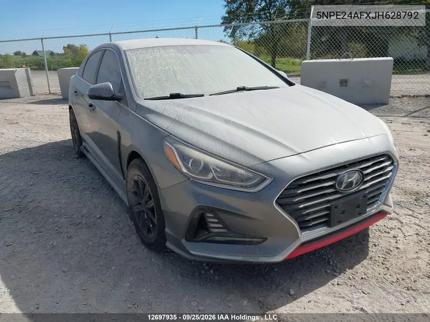 HYUNDAI SONATA 2018, VIN 5NPE24AFXJH628792