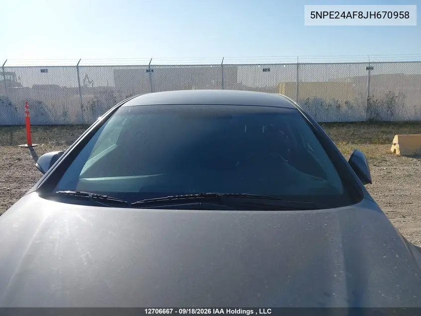 2018 HYUNDAI SONATA VIN 5NPE24AF8JH670958 — фото 16