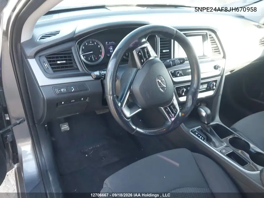 2018 HYUNDAI SONATA VIN 5NPE24AF8JH670958 — фото 18