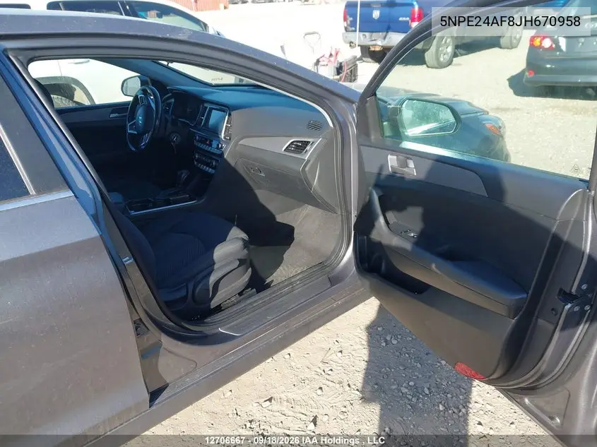 2018 HYUNDAI SONATA VIN 5NPE24AF8JH670958 — фото 5