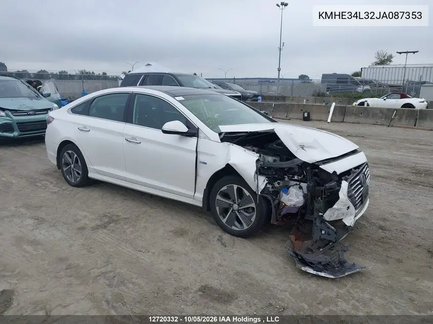 HYUNDAI SONATA 2018, VIN KMHE34L32JA087353