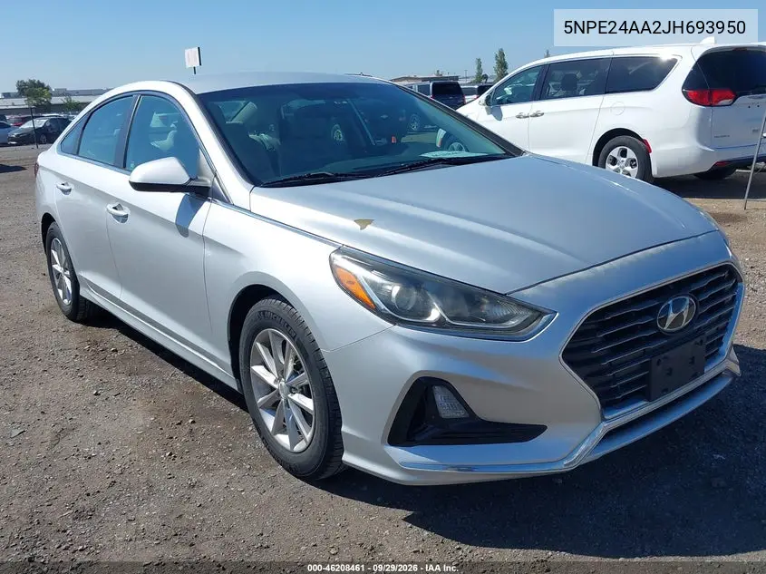 HYUNDAI SONATA 2018, VIN 5NPE24AA2JH693950